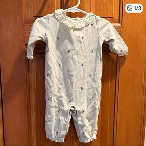 Gymboree Light Green and Purple Kids One Piece